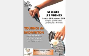 Tournoi Badminton  de ST LEGER